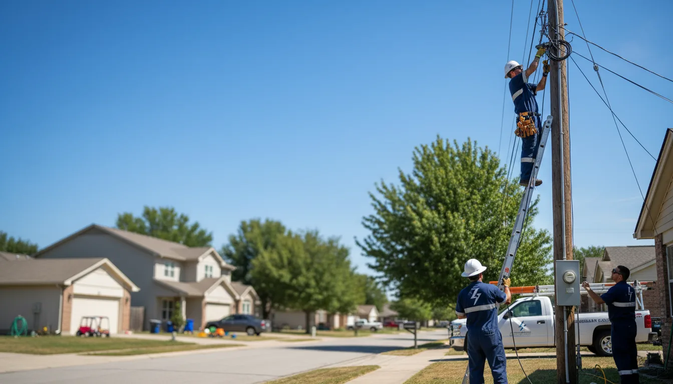 Residential electrician providing installation services in Jennings, OK